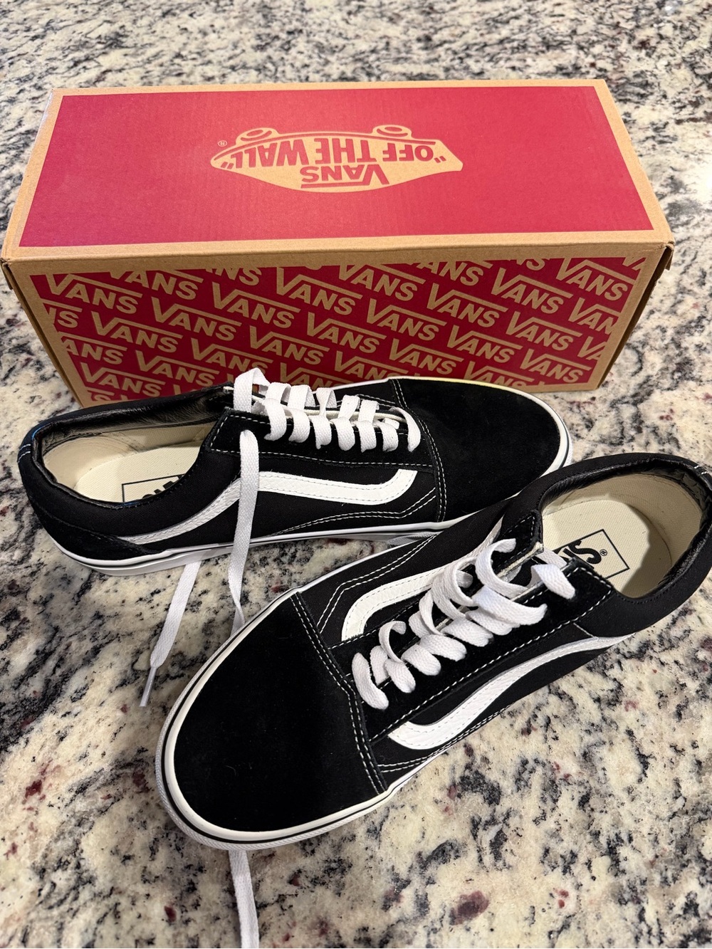 Vans Black & White Old Skool Classic Low-Top Sneakers